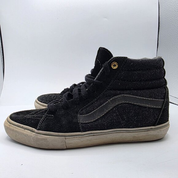 Vans Pro Classics Mens Size 8 Black Professional Skateboard Shoes High Top Suede - Picture 13 of 13
